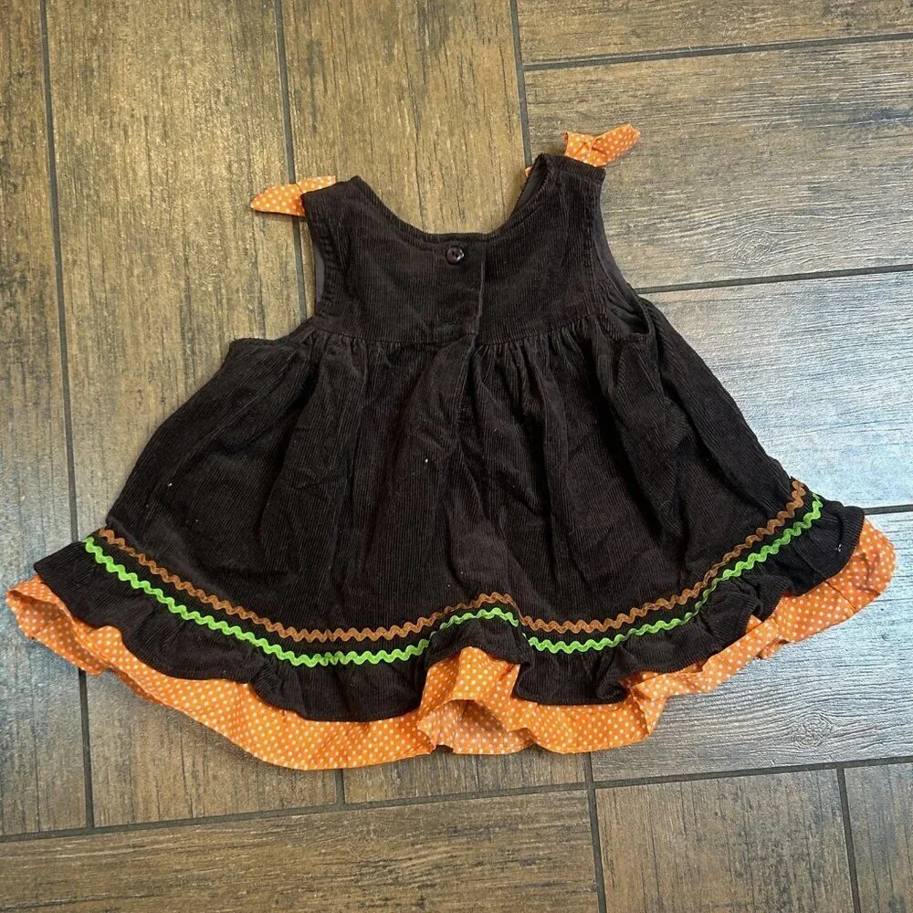 Rare Editions Baby's First Thanksgiving Corduroy  Dress Size 3-6 Months NWOT
